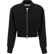 Viscose - Women Jackets Ami Paris Black Zip Bomber Jacket Black/001