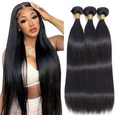 Lemoda 10A Straight human Hair Bundles 26 30Inch 3Bundles Brazilian