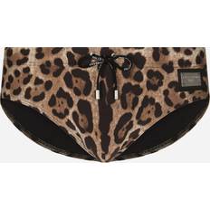 Leopard Badebukser Dolce & Gabbana Badeshorts Beige