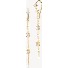 Izabel Camille Angelina Chain Earrings Förgyllt-Silver Sterling 925