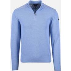 Paul & Shark Mens Blue Cotton Zip Neck Sweater