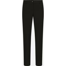 Dolce & Gabbana Vrouw Broeken Dolce & Gabbana Wool Fabric Pants Black Wool