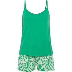 Donna - Verde Pigiama s.Oliver Strappy Short Pyjamas Green Print