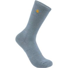 Carhartt Socks Carhartt Men's Solid Logo Crew Socks Pack, Medium, Blue