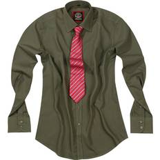 Regimental Willow Green, M Regimental Willow Green, Mens Plain Formal Dress Shirts for Office Business, Wedding Suit & Casual, Long Sleeve, Janeo British Apparel