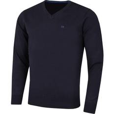 Calvin Klein 3XL, Navy Mens 2021 V-Neck Soft Cotton Easy Care Sweater