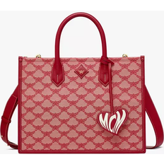 MCM Himmel Lauretos Jacquard Tote - Red/Valentine Red