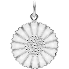 Lund copenhagen marguerit 18mm Lund Copenhagen Marguerite Pendent - Silver/White