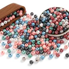 ToBeIT ToBeIT Round Wood Beads Assorted Color, About 1000 Pcs 8mm Wooden Beads forJewelry Making, DIY Crafts,Home & Party Decoration 8mm