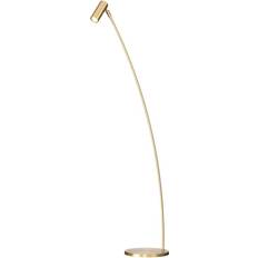 Örsjö Belysning Puck Matt Brushed Brass Floor Lamp 125cm