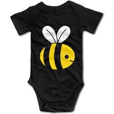 Children's Clothing Cute Little Bumblebee Custom Text Personalized Baby Onesie Infant Bodysuit Black