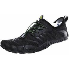2# Black, 10 Non Slip Water Shoes Mens Womens Aqua Shoes Beach Barefoot Swim Surfing Diving