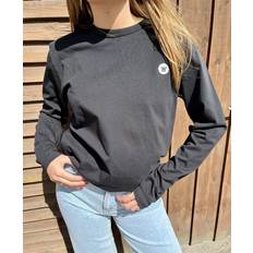 Wood Wood Oberteile Wood Wood Basic Long Sleeve Mel T-Shirt - Black