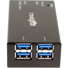 USB Hubs Coolgear 4 Port USB 3.1 Micro Hub with Surge Protection and Mounting Kit