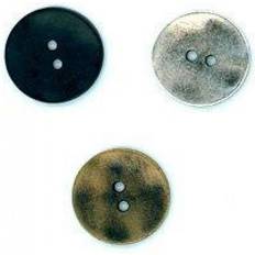 Silver Buttons Minerva Round Metal Buttons Silver each