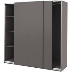 Aluminium Garderober Ikea Pax/Hasvik Dark Grey Garderob 200x201.2cm