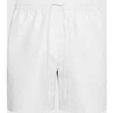 6XL - Men Swimwear Calvin Klein Medium Drawstring Swim Shorts - White