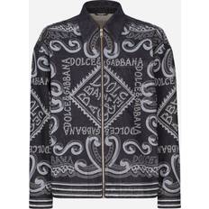 Dolce & Gabbana Herren Blusen Dolce & Gabbana Blouson Aus Denim Print Marina Mann Jeans Mehrfarbig