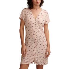 Pink - Slip Dresses Lucky Brand Women's Short-Sleeve Mini Slip Dress Peach Blush Multi