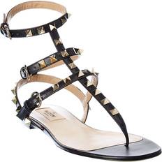 Valentino Garavani Rockstud Caged Leather Ankle Strap Sandal