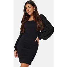 Jersey - M Kjoler Bubbleroom Jayla smock dress Black