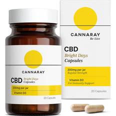 Bones Supplements Cannaray CBD Capsules 200mg 20 pcs