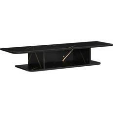 Homcom Wall Mounted Black TV Bench 105x18cm