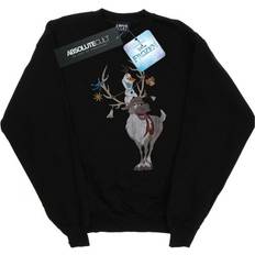 Disney Womens/Ladies Frozen Sven And Olaf Christmas Ornaments Sweatshirt Black