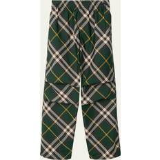 Burberry Men Trousers Burberry Check Pantaloni - Verde/Uomo Green