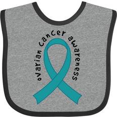 Green Food Bibs Inktastic Ovarian Cancer Awareness Ribbon Baby Bib