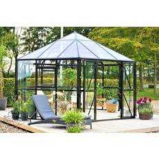 Scandic Greenhouse Odin 12.5m² 4mm Sort Aluminium Hærdet glas