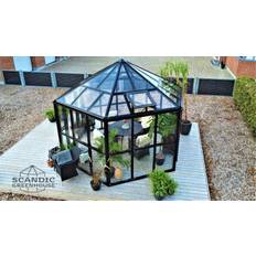 Drivhus 10m2 Scandic Greenhouse Mjølner 10m² 4mm Aluminium Hærdet glas