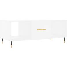 vidaXL Engineered Wood White Table Basse 50x102cm