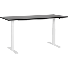 Ja (Elektrisk) - Trä Skrivbord Beliani Bina 80x180 cm Svart Vit Skrivbord