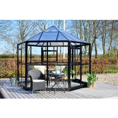 Scandic Greenhouse Odin 8m² 4mm Sort Aluminium Hærdet glas