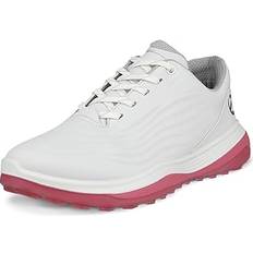 ecco LT1 Vandtætte Dame Golfsko Uden Spikes - White/Bubblegum