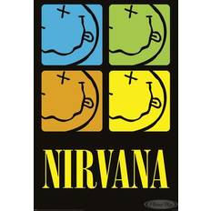 Nirvana Nirvana Smiley Squares Poster