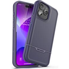 Encased Encased Rebel Armor Case Purple Designed for iPhone 15 Pro Max 6.7" 2023 Protective Full-Body Hard Cover, Royal Merlot