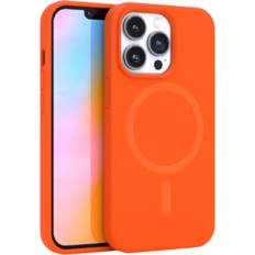 FELONY CASE Stylish Neon Orange Phone Cover for iPhone 15 Pro Max, Compatible with MagSafe 360° Shockproof Protective Cases Designed for Apple iPhone 15 Pro Max