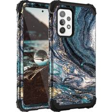 Casewind Samsung A52 Case, Galaxy A52 Phone Case, Casewind Samsung Galaxy A52 5G Case Marble 3 in 1 Hard PC Soft Silicone Hybrid Protection Shockproof Anti-Scratch Rugged Bumper Cover for Galaxy A52 Case 2021