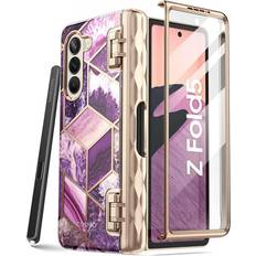 i-Blason i-Blason Cosmo for Samsung Galaxy Z Fold 5 Case with Pen Holder, [3 S Pen Cases] Stylish Full-Body Protective Z Fold 5 Case with Built-in Screen Protector Ameth