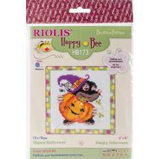 Counted Cross Stitch Kit 6"X6"-Happy Halloween 10 Count