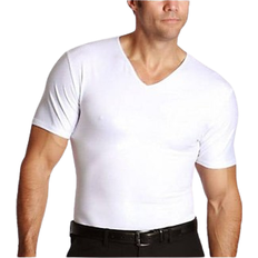 Instaslim Men's Compression Short Sleeve V Neck T-Shirt Big & Tall - White