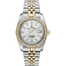 Jacques du Manoir Swiss Made Ladies Inspiration Silver &amp; Gold Plated Bracelet Watch, Silver, Ilver