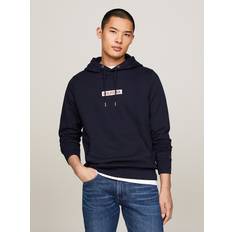 Tommy Hilfiger Men Sweaters Tommy Hilfiger Men's Monotype Patch Hoodie Blue