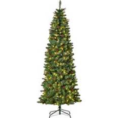 Homcom 7FT Prelit Artificial Pencil with Christmas Tree