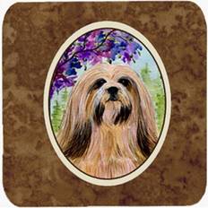 Square Coasters CoolCookware Lhasa Apso Foam Set Coaster