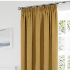 Curtains & Accessories Dunelm Tyla Ochre Thermal Blackout Pencil
