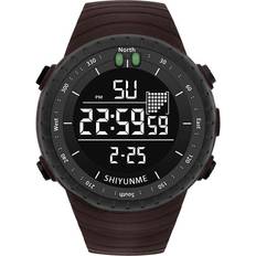 Veanxin Sports 50M Waterproof Military Display Clock Man Modern Digital Reloj Hombre Brown