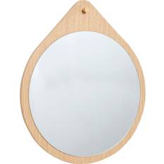 Hübsch Speil Hübsch Drop Mirror Natural ø64 cm Veggspeil